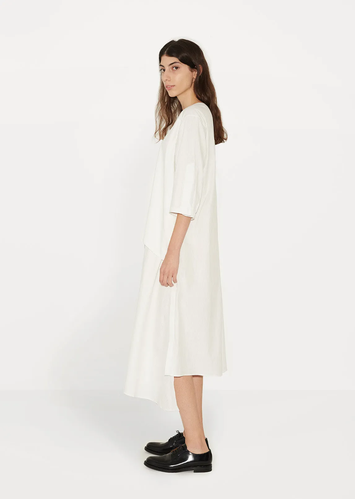 Gather Tie Shirt Dress