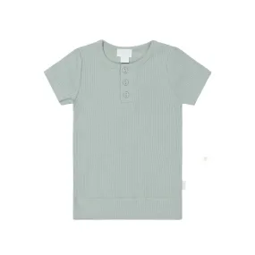 Jamie Kay Modal Henley Tee - Mineral - Organic Cotton
