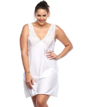 Lace Top Slinky - White