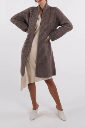 MIXED STITCH CASHMERE CARDIGAN