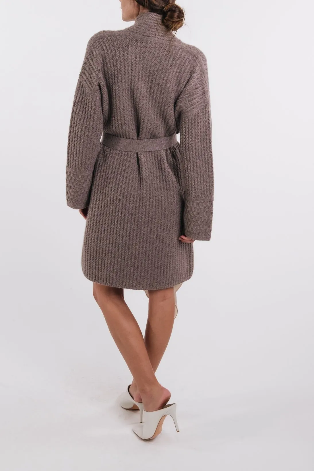 MIXED STITCH CASHMERE CARDIGAN